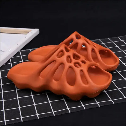 Badtofflor med antihalk design och mjuk elastisk passform - Orange / 36/37 / 360 gr - EVA-tofflor