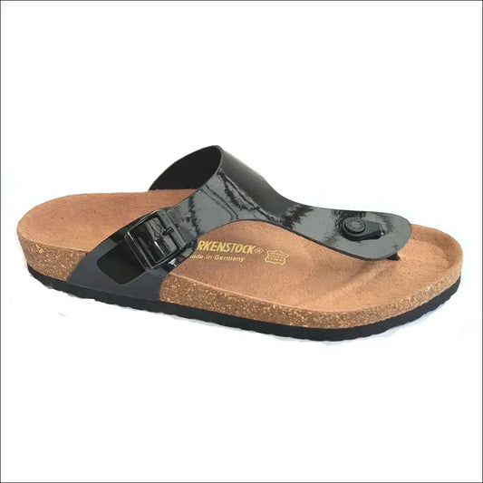 Birkenstock Gizeh Svart Spegel med T-rem och Ergonomisk Korksula - Spegel/ Softy Red / 34 - Sandaler