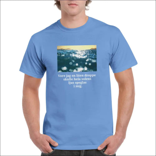 Blå och Gul T-shirt för Segling med Vattenmotiv - Ljus / S - Print Material
