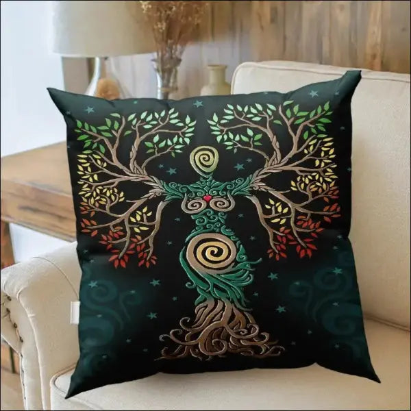 Kuddfodral med Livsträdet Design - en meningsfull accent - Exklusivt moderträd -4 / 40x 40cm (ensidigt tryck) - mutual