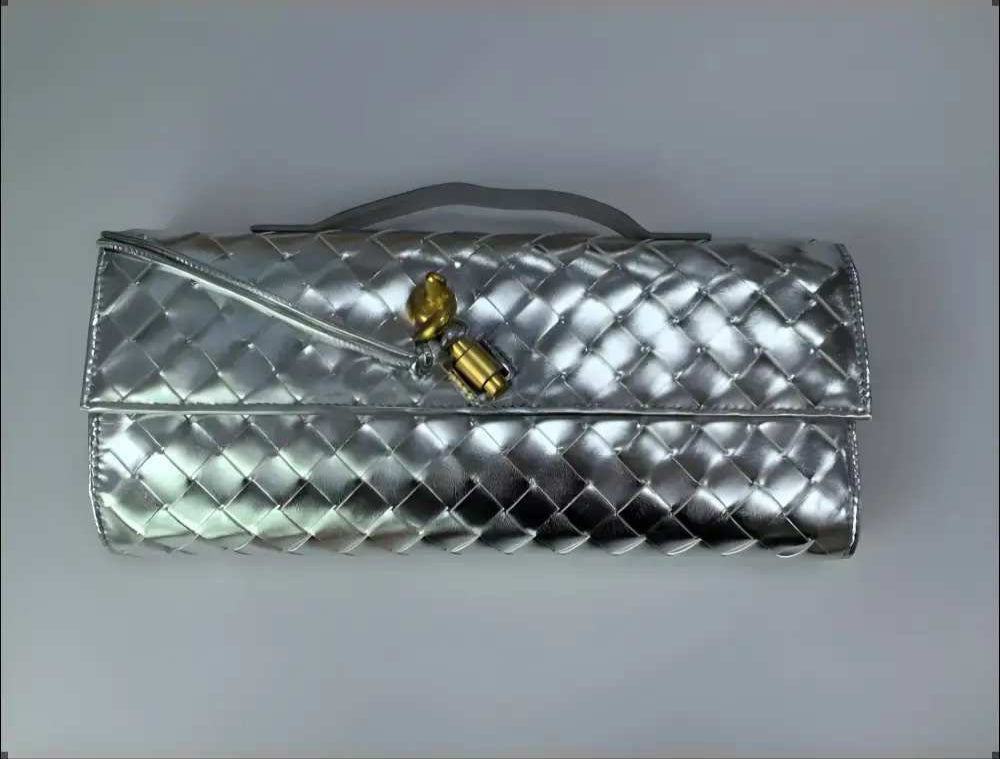 Elegant Afton Style Clutch i Guld Svart Silver - 31*7*14cm - mutual