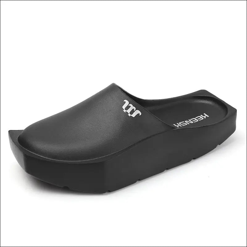 Eleganta Clogs med Stabil Platåsula i EVA-plast - Svart / 39 - EVA-tofflor