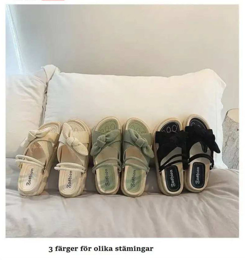 Fina sandaler med rosettdetaljer för damer - Sandaler dam