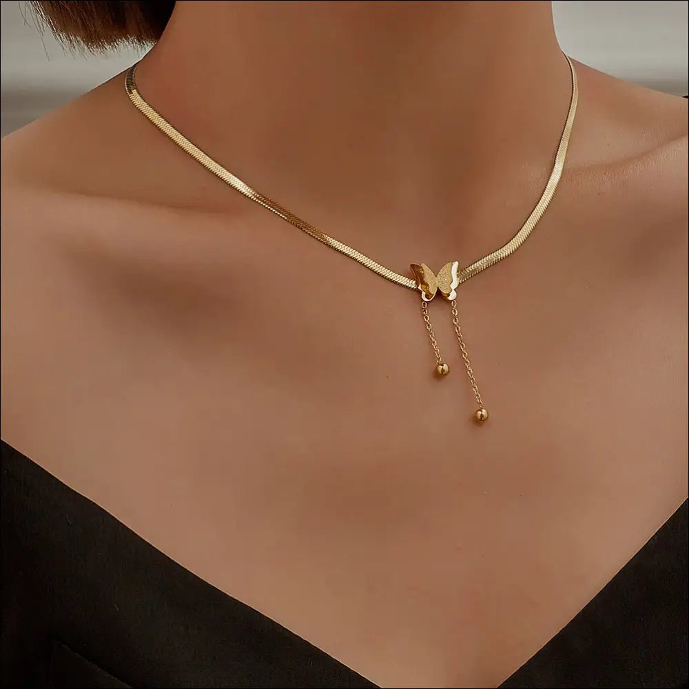 Guld Legerat Halsband med Kreativ 3D design - Titan - mutual