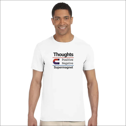 Magnet för positiva tankar vit t-shirt - S / Vit - Print Material