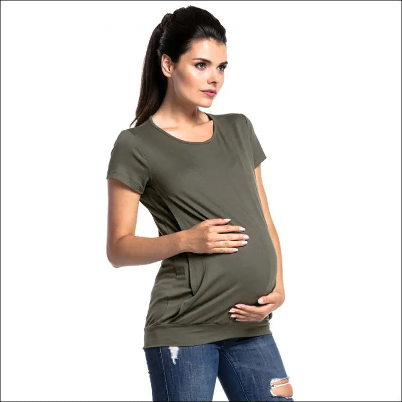 Mammamode Amnings-T-shirt - Arme Grön / S - mutual