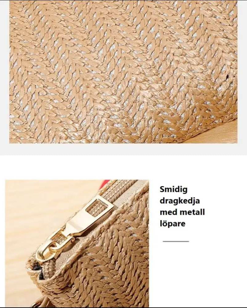 Vävd Liten Clutch med Handledsrem i Vitt - mutual
