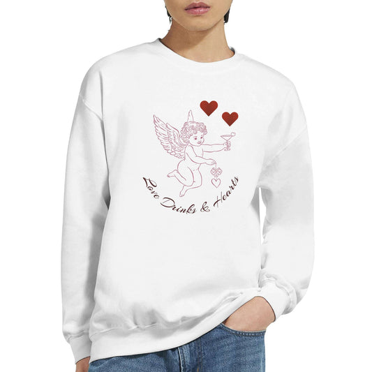 Romantisk sweatshirt med Cupid och hjärtan