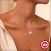 Allmatch Geometriskt Kristallhalsband – Stilrent Smycke i Guldton Guld genomskinlig vit / 30 gr / 925 silver