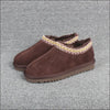 Ankle-High Moccasins in Genuine Leather with Decorative Lace and Faux Fur