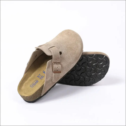 Birkenstock Boston Taupe - Mocka Clogs med Mjuk Fotbädd - Sandaler