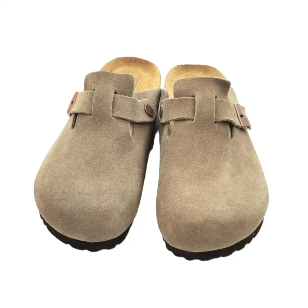Birkenstock Boston Taupe - Mocka Clogs med Mjuk Fotbädd