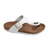 Birkenstock Gizeh vita sandaler med ergonomisk korksula White Matte / Softy Red / 35 Sandaler