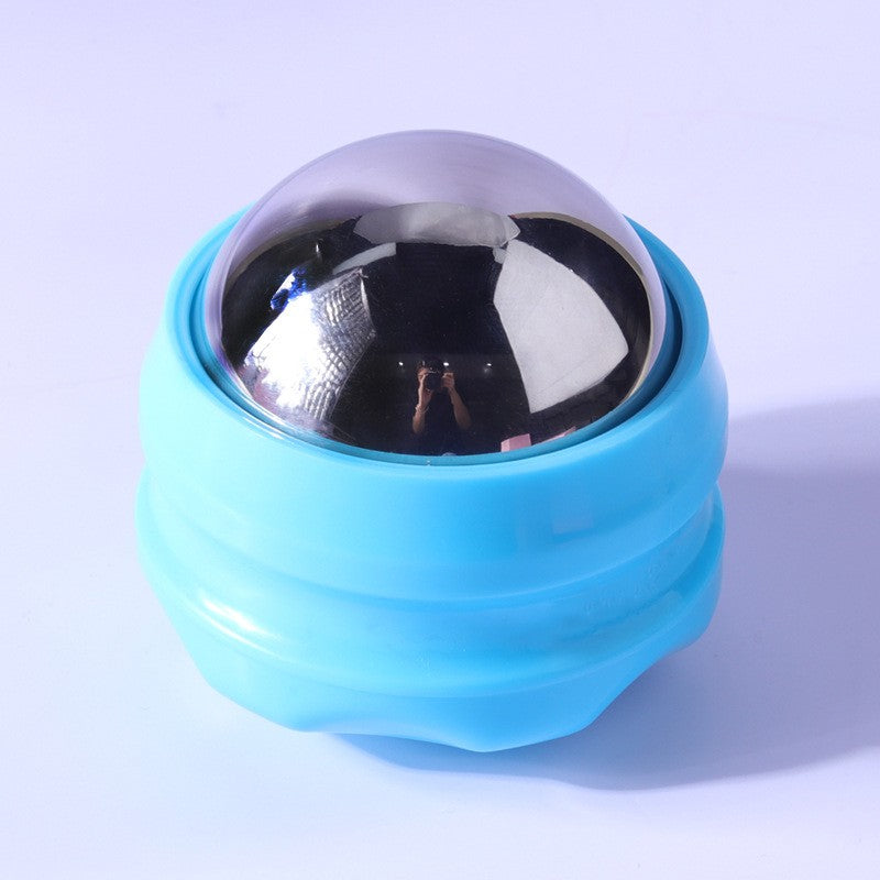 Cryoterapi iskula massage roller för kyla och återhämtning med en metallkula.