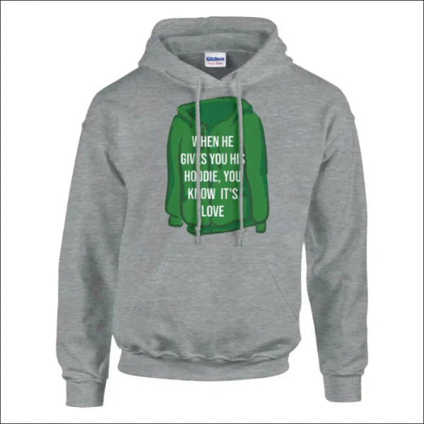 Dejting Hoodie för Singlar och Par - Stilig Bekväm - S / Askgrå