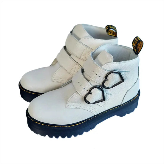 dr martens devon heart vita stövletter