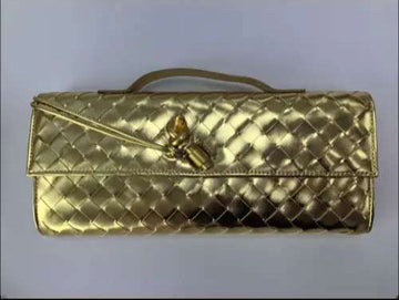 Elegant Afton Style Clutch i Guld Svart Silver - 31*7*14cm - mutual