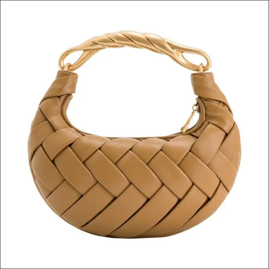 Elegant Halvmåne Clutch med Lyxig Design - Karamell / 23*3*20cm / 500 gr