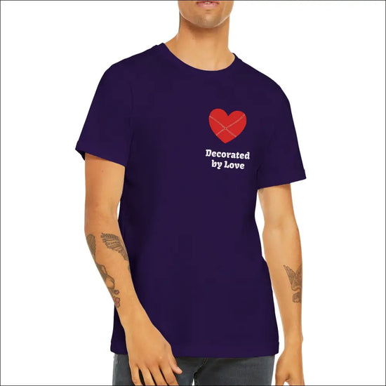 Engagera med Stil och Rött Hjärta T-shirt - Team Purple / S - Print Material