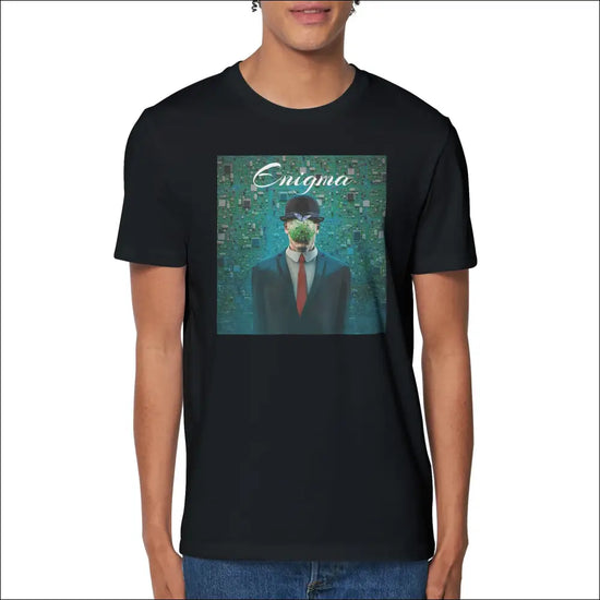Enigma T-Shirt - Magisk konst & Son Of Man - Svart / S - Grafisk kortärmad T-shirt