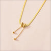 Guld Legerat Halsband med Kreativ 3D design - Titan - mutual