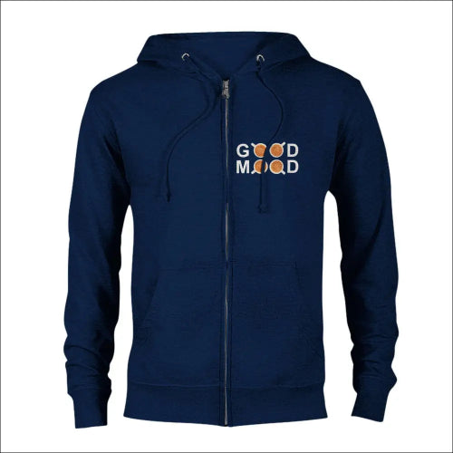 Klassisk Hoodie Good Mood för 2 en positiv stil - Navy Blå / S