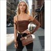 Klassische Lederhandtasche für Damen im eleganten Stil