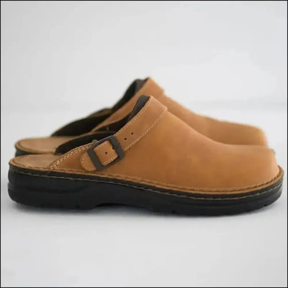 Klassisk stil Clogs med bred sula för herrar och damer - Khaki / 38 - mutual