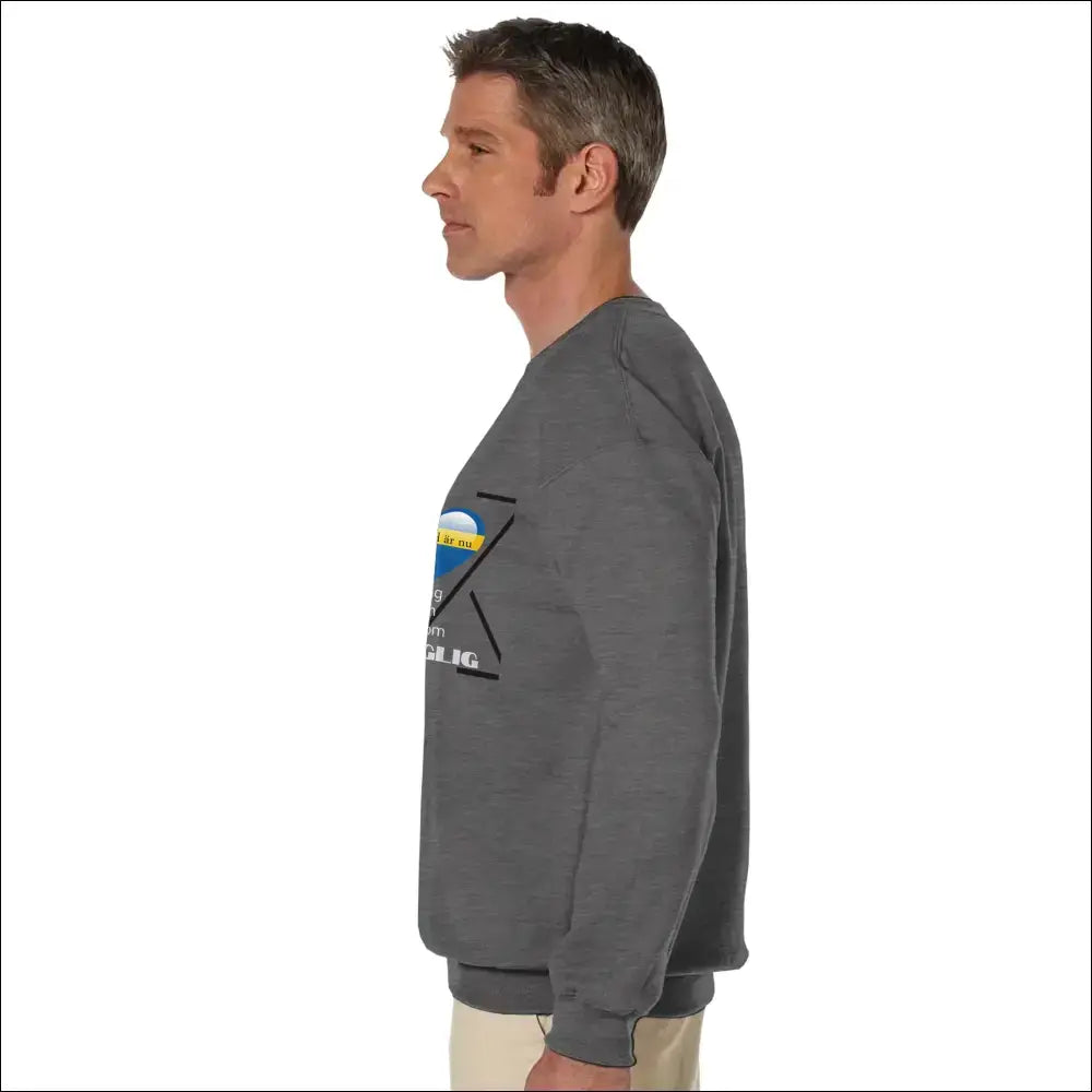 KUNGLIG Unisex Sweatshirt med Svensk Flaggdesign - Print Material