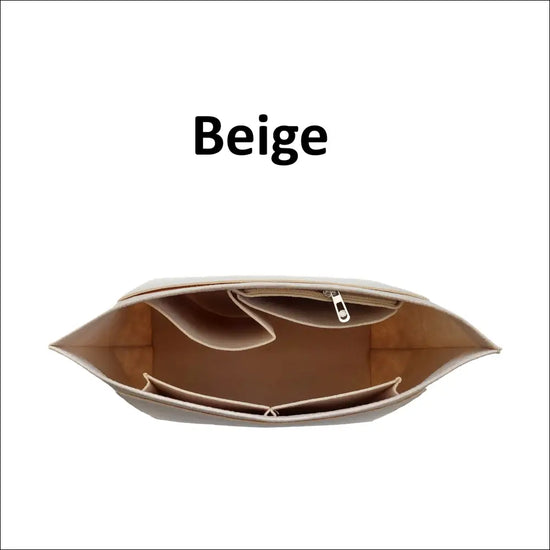 Longchamp organiserare i beige med smarta fack för praktisk och elegant förvaring.