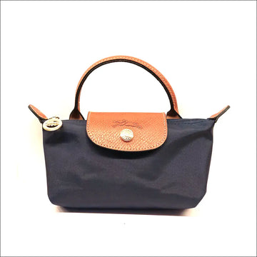 Longchamp Le Pliage Mini Bag Navy Blue - Elegant Accessoar - Sminkväska