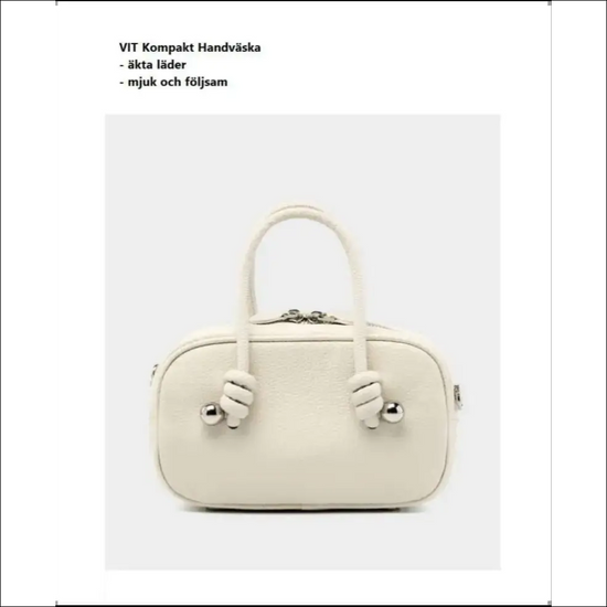 Modern Handväska i Läder med Twisty Design - handväska