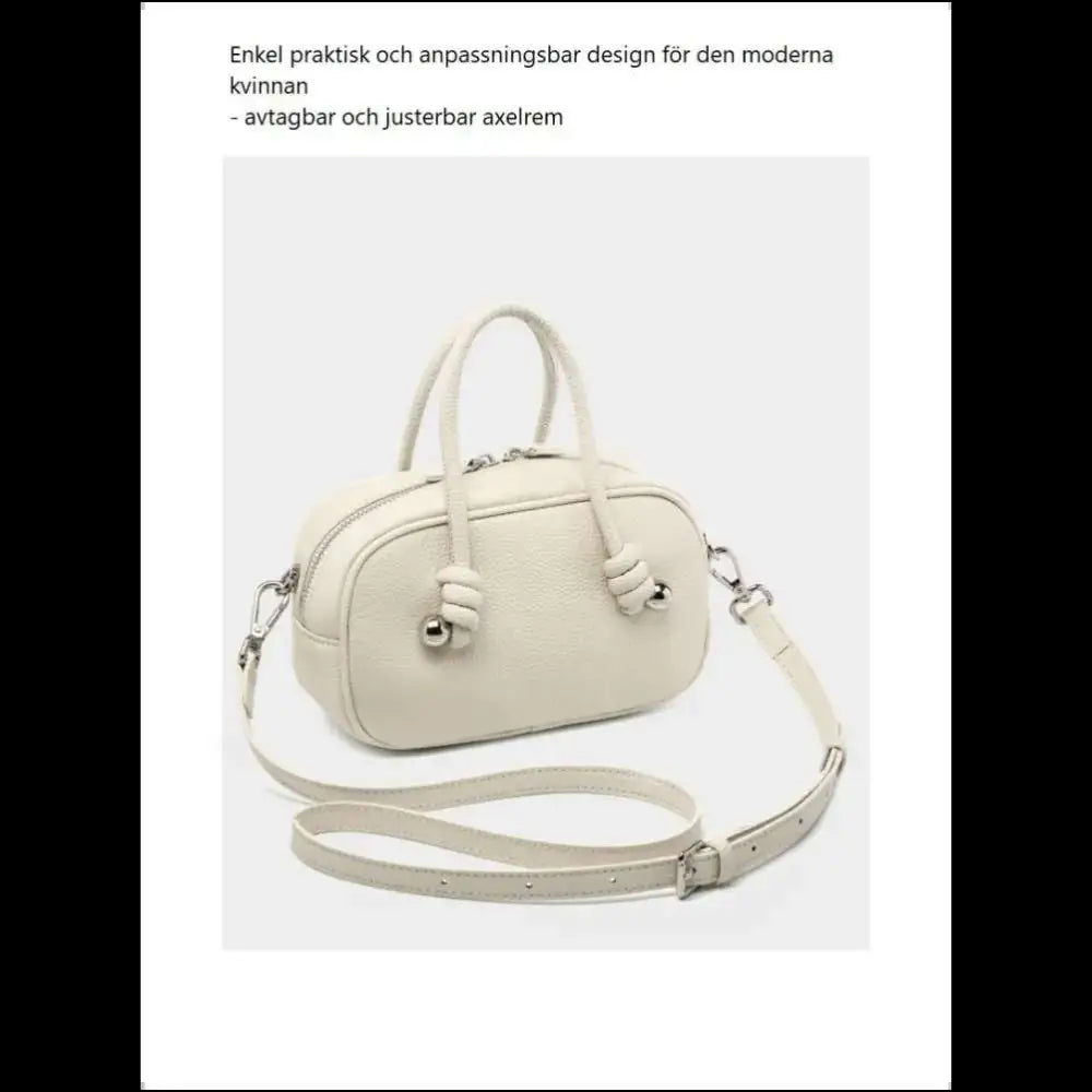 Modern Handväska i Läder med Twisty Design - handväska