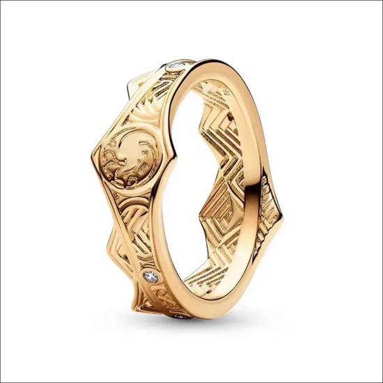 Pandora Game of Thrones House the Dragon Crown Ring - Guld / No. 5 - Silverring
