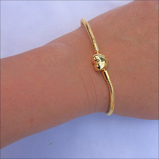Pandora Moments Armband – Hjärtlås Guld Snake Chain 563050C00