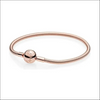 Pandora Moments Snake Chain Berlockarmband – Roséguld Ball Lock (580728) Armband