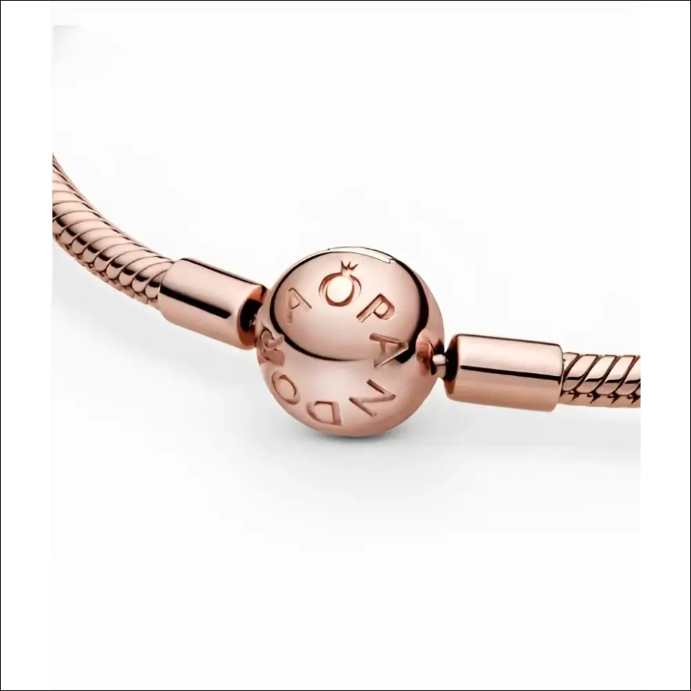 Pandora Moments Snake Chain Berlockarmband – Roséguld Ball Lock (580728) Armband