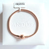Pandora Moments Snake Chain Berlockarmband – Roséguld Ball Lock (580728) Armband