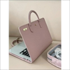 Rosa Laptoptasche aus Leder für 14 und 16 Zoll Schutz 