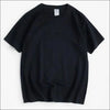 Solida T-shirts i klassisk stil bomull vitt och svart - Svart / S - mutual