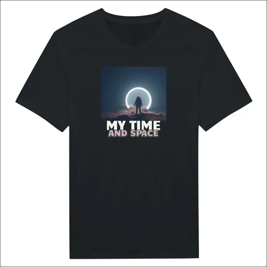 Svart T-shirt med kosmisk grafik - Herr t-shirt