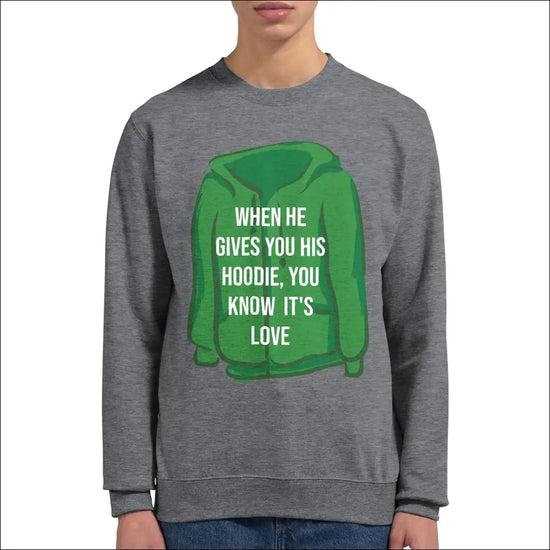 Grå Unisex Sweatshirt för Casual Dejting och Singlar - Print Material