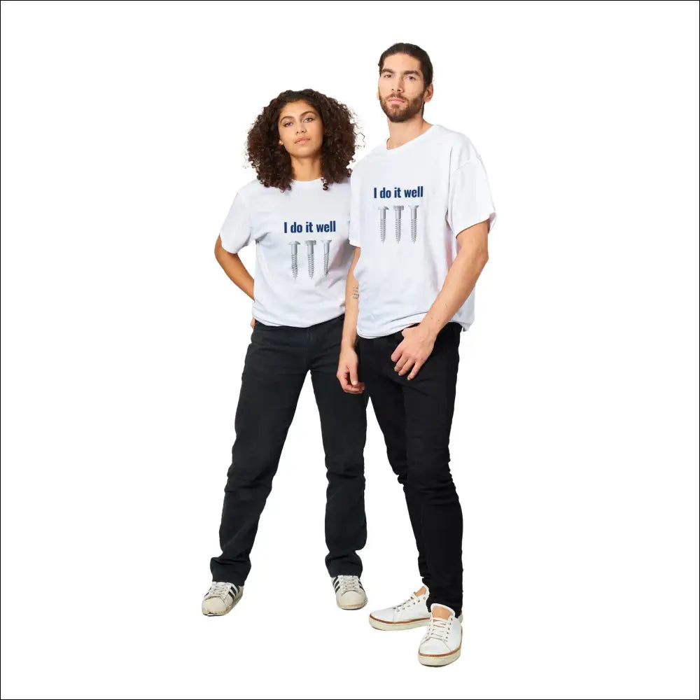 T-shirt för killar med skruvar och texten I do it well - Print Material