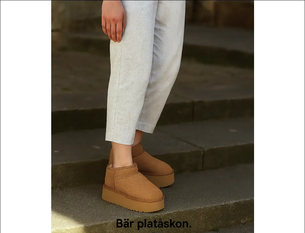 UGG Classic Ultra Mini Plattform Chestnut med uggplush-foder - Stövletter